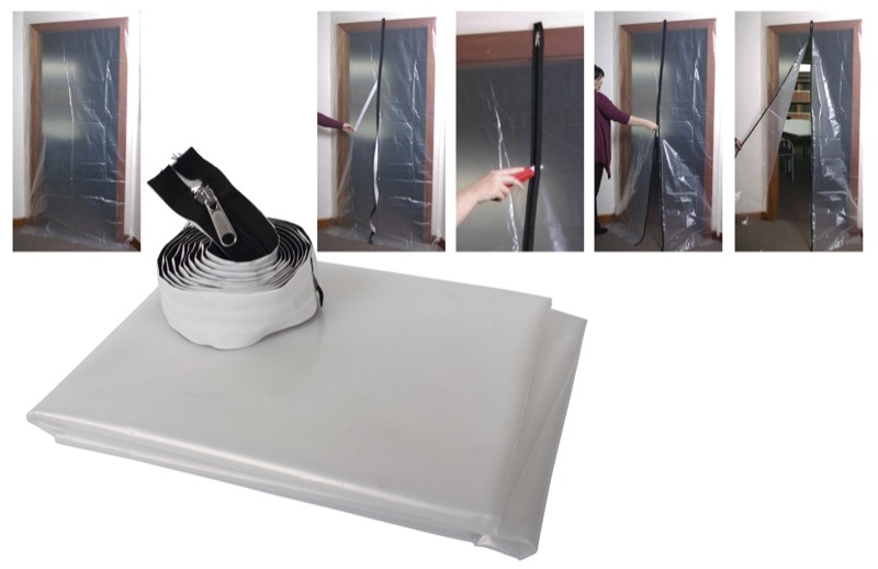 Zipped Doorway Dust Protector