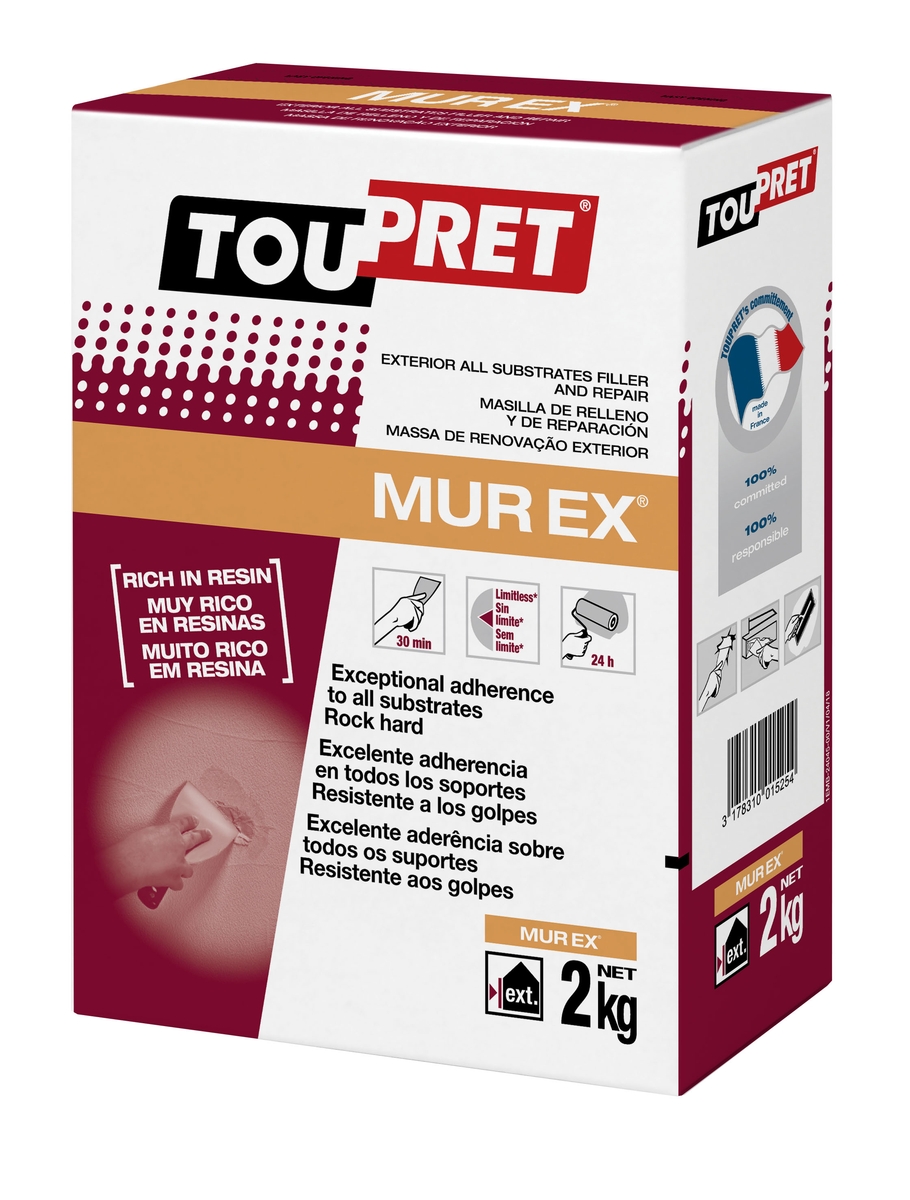 MUR EX Exterior All Substrates Repair Filler Rock Hard 2kg