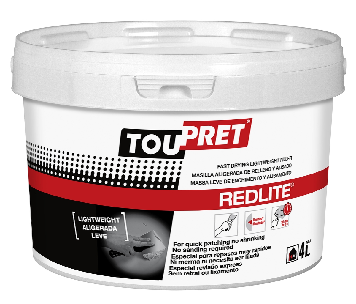 REDLITE Rapid Drying Filler Ready To Use 4L