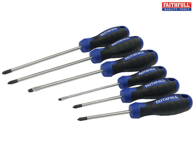 Faithfull Soft Grip Screwdriver Set 6pc