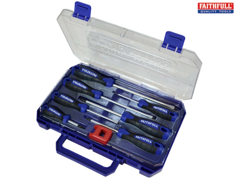 Faithfull Soft Grip Screwdriver Set 8pc